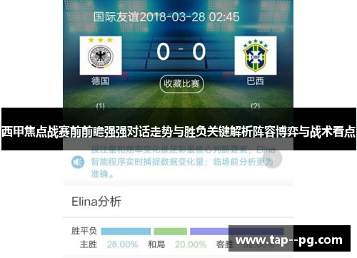 西甲焦点战赛前前瞻强强对话走势与胜负关键解析阵容博弈与战术看点